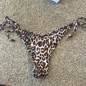 Leopard Print Bikini Bottom thong